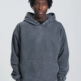 WASHED BLANK HOODIE CHARCOAL
