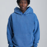WASHED BLANK HOODIE BLUE