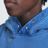 WASHED BLANK HOODIE BLUE