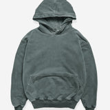 WASHED BLANK HOODIE CHARCOAL