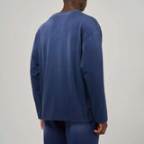 BLANK HEAVYWEIGHT FADE OUT LONGSLEEVE TEE BLUE
