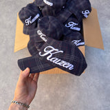 PLAID SCRIPT HAT
