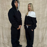 GREY/BLACK REVERSIBLE ZIP HOODIE