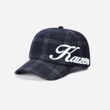 PLAID SCRIPT HAT