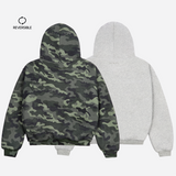 CAMO/GREY REVERSIBLE ZIP HOODIE