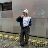 NAVY/STONE REVERSIBLE ZIP HOODIE
