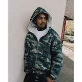 CAMO/GREY REVERSIBLE ZIP HOODIE